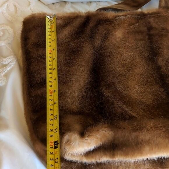 INC International Concepts Giant Faux Fur Slouchy Tote Bag - Picture 16 of 17